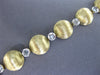 WIDE .48CT DIAMOND 14K 2 TONE GOLD ETOILE CIRCULAR MATTE & SHINY TENNIS BRACELET