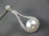 EXTRA LARGE 3.45CT DIAMOND & AAA SOUTH SEA PEARL 18KT WHITE GOLD 3D EARRINGS