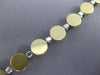 WIDE .48CT DIAMOND 14K 2 TONE GOLD ETOILE CIRCULAR MATTE & SHINY TENNIS BRACELET