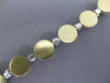 WIDE .48CT DIAMOND 14K 2 TONE GOLD ETOILE CIRCULAR MATTE & SHINY TENNIS BRACELET