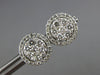 ESTATE 1.20CT DIAMOND 14KT WHITE GOLD CLASSIC CLUSTER FLOWER HALO STUD EARRINGS