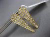 LARGE .74CT DIAMOND 18KT YELLOW GOLD PAVE TRIANGULAR PENTAGON HANGING EARRINGS
