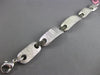 ESTATE LARGE .85CT DIAMOND 14KT WHITE GOLD MATTE & SHINY MULTI LINK FUN BRACELET
