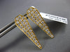 LARGE .74CT DIAMOND 18KT YELLOW GOLD PAVE TRIANGULAR PENTAGON HANGING EARRINGS