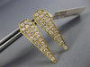 LARGE .74CT DIAMOND 18KT YELLOW GOLD PAVE TRIANGULAR PENTAGON HANGING EARRINGS