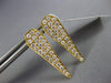 LARGE .74CT DIAMOND 18KT YELLOW GOLD PAVE TRIANGULAR PENTAGON HANGING EARRINGS