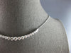 LARGE & LONG 2.0CT DIAMOND 14KT WHITE GOLD GRADUATING JOURNEY FLEXIBLE NECKLACE