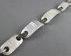 ESTATE LARGE .85CT DIAMOND 14KT WHITE GOLD MATTE & SHINY MULTI LINK FUN BRACELET