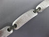 ESTATE LARGE .85CT DIAMOND 14KT WHITE GOLD MATTE & SHINY MULTI LINK FUN BRACELET