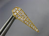 LARGE .74CT DIAMOND 18KT YELLOW GOLD PAVE TRIANGULAR PENTAGON HANGING EARRINGS