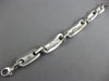 ESTATE LARGE .85CT DIAMOND 14KT WHITE GOLD MATTE & SHINY MULTI LINK FUN BRACELET