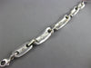 ESTATE LARGE .85CT DIAMOND 14KT WHITE GOLD MATTE & SHINY MULTI LINK FUN BRACELET