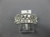 ESTATE WIDE .22CT DIAMOND 18KT WHITE GOLD 3D MULTI FLOWER FILIGREE FUN RING