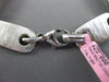 ESTATE LARGE .85CT DIAMOND 14KT WHITE GOLD MATTE & SHINY MULTI LINK FUN BRACELET