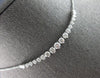 LARGE & LONG 2.0CT DIAMOND 14KT WHITE GOLD GRADUATING JOURNEY FLEXIBLE NECKLACE