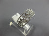 ESTATE WIDE .22CT DIAMOND 18KT WHITE GOLD 3D MULTI FLOWER FILIGREE FUN RING