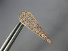 LARGE .72CT DIAMOND 18KT ROSE GOLD 3D PAVE TRIANGULAR PENTAGON HANGING EARRINGS
