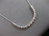 LARGE & LONG 2.0CT DIAMOND 14KT WHITE GOLD GRADUATING JOURNEY FLEXIBLE NECKLACE