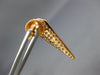 LARGE .72CT DIAMOND 18KT ROSE GOLD 3D PAVE TRIANGULAR PENTAGON HANGING EARRINGS