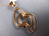 ESTATE LARGE .45CT DIAMOND 18KT WHITE & ROSE GOLD 3D DOUBLE FLOWER FUN PENDANT