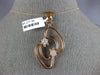 ESTATE LARGE .45CT DIAMOND 18KT WHITE & ROSE GOLD 3D DOUBLE FLOWER FUN PENDANT