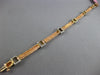 ESTATE 1.08CT DIAMOND 14KT WHITE AND ROSE GOLD 3D THREE ROW MESH TENNIS BRACELET