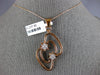 ESTATE LARGE .45CT DIAMOND 18KT WHITE & ROSE GOLD 3D DOUBLE FLOWER FUN PENDANT