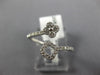 ESTATE .20CT DIAMOND 18KT WHITE GOLD 3D CLASSIC DOUBLE FLOWER CLUSTER FUN RING