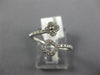 ESTATE .20CT DIAMOND 18KT WHITE GOLD 3D CLASSIC DOUBLE FLOWER CLUSTER FUN RING