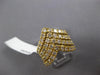 ESTATE LARGE 1.36CT DIAMOND 18KT YELLOW GOLD 3D MULTI V SHAPE STACKABLE FUN RING
