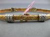 ESTATE 1.08CT DIAMOND 14KT WHITE AND ROSE GOLD 3D THREE ROW MESH TENNIS BRACELET