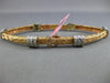 ESTATE 1.08CT DIAMOND 14KT WHITE AND ROSE GOLD 3D THREE ROW MESH TENNIS BRACELET