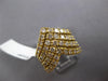 ESTATE LARGE 1.36CT DIAMOND 18KT YELLOW GOLD 3D MULTI V SHAPE STACKABLE FUN RING