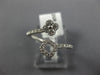 ESTATE .20CT DIAMOND 18KT WHITE GOLD 3D CLASSIC DOUBLE FLOWER CLUSTER FUN RING