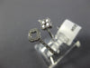 ESTATE .20CT DIAMOND 18KT WHITE GOLD 3D CLASSIC DOUBLE FLOWER CLUSTER FUN RING