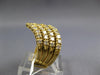 ESTATE LARGE 1.36CT DIAMOND 18KT YELLOW GOLD 3D MULTI V SHAPE STACKABLE FUN RING