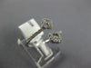 ESTATE .20CT DIAMOND 18KT WHITE GOLD 3D CLASSIC DOUBLE FLOWER CLUSTER FUN RING