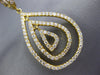 ESTATE LARGE 2.10CT DIAMOND 18KT YELLOW GOLD TEAR DROP CLIP ON HANGING EARRINGS