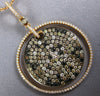 LARGE 2.38CT WHITE & MULTI COLOR DIAMOND 18KT ROSE GOLD 3D CIRCULAR FUN PENDANT