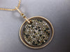 LARGE 2.38CT WHITE & MULTI COLOR DIAMOND 18KT ROSE GOLD 3D CIRCULAR FUN PENDANT