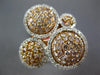 EXTRA LARGE 3.17CT WHITE & PINK DIAMOND 18KT ROSE GOLD CLUSTER DOME SHAPE RING