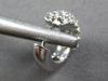 ESTATE WIDE 1.46CT DIAMOND 14KT WHITE GOLD 3D 3 ROW HUGGIE HANGING HOOP EARRINGS