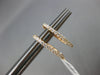 ESTATE .27CT DIAMOND 14KT ROSE GOLD 3D CLASSIC OVAL HUGGIE HANGING EARRINGS