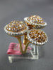 EXTRA LARGE 3.17CT WHITE & PINK DIAMOND 18KT ROSE GOLD CLUSTER DOME SHAPE RING