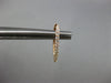 ESTATE .27CT DIAMOND 14KT ROSE GOLD 3D CLASSIC OVAL HUGGIE HANGING EARRINGS