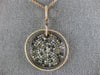 LARGE 2.38CT WHITE & MULTI COLOR DIAMOND 18KT ROSE GOLD 3D CIRCULAR FUN PENDANT