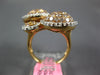 EXTRA LARGE 3.17CT WHITE & PINK DIAMOND 18KT ROSE GOLD CLUSTER DOME SHAPE RING