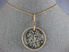 LARGE 2.38CT WHITE & MULTI COLOR DIAMOND 18KT ROSE GOLD 3D CIRCULAR FUN PENDANT