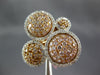 EXTRA LARGE 3.17CT WHITE & PINK DIAMOND 18KT ROSE GOLD CLUSTER DOME SHAPE RING
