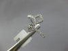 ESTATE .20CT DIAMOND 18KT WHITE GOLD 3D CLASSIC DOUBLE FLOWER CLUSTER FUN RING
